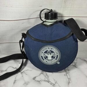 Boy Scouts of‎ America Water Canteen Blue Round Camping Hiking Outdoor